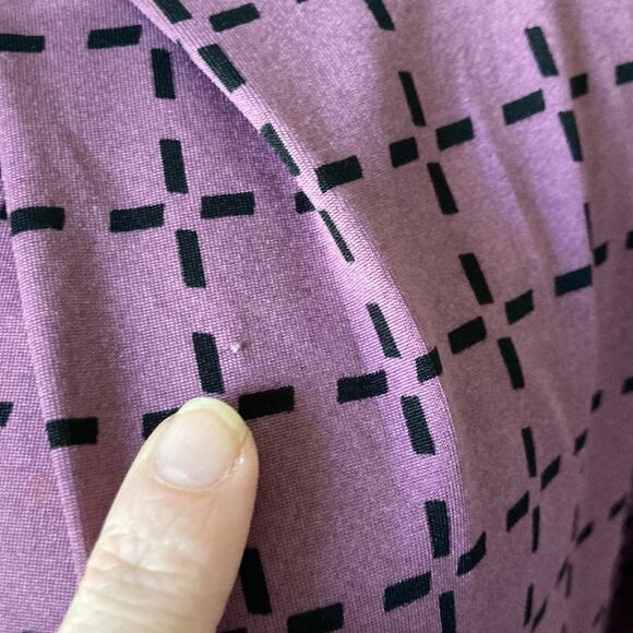 Notations Purple & Black Print Pullover Top, Size MP - Picture 9 of 12